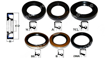 манжета армированная 45x62x7 tc fkm npt