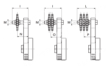 натяжитель цепи cht-tr1 5/8" t z15 chiaravalli