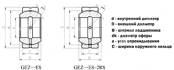 подшипник gez50es-2rs (ge50zo-2rs) ldi