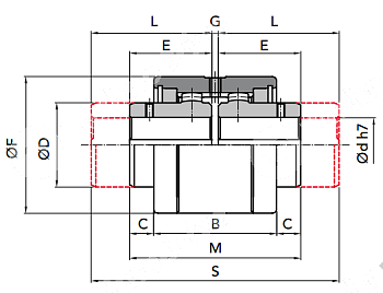 Ступица GIFLEX GFA-63 (BOWEX 63) CHIARAVALLI