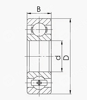 Подшипник нержавеющий BECO 6200.BSS.2RS 