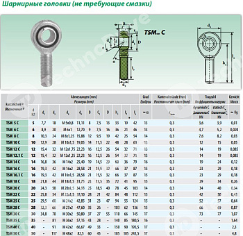 Шарнирный наконечник TSML20 ISB