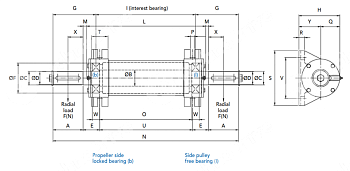 Подшипниковый узел MONOBLOC RCM 45-1 AS (стандартный вал) CHIARAVALLI