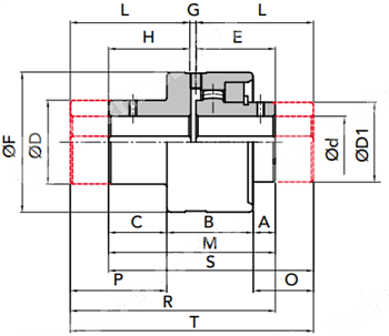 Гильза/Ступица GIFLEX GFAS-25 (BOWEX 25) CHIARAVALLI