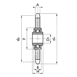 звездочка натяжная на шариковых подшипниках для цепи 12b-1 z=13 (pc11013) npt
