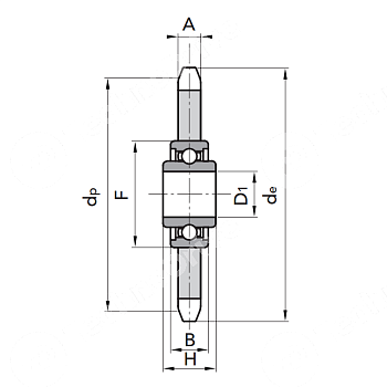 звездочка натяжная на шариковых подшипниках для цепи 12b-1 z=13 (pc11013) npt