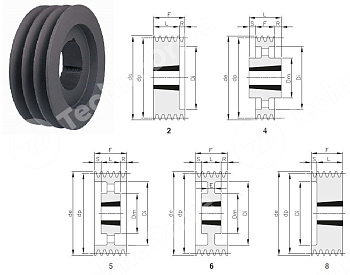 шкив клиновой под втулку тапербуш spb 112-02 tb 1610 (php 2spb 112 tb) pizzirani