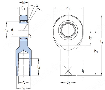 Шарнирный наконечник SIL50ES-2RS ISB
