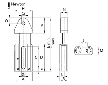 натяжитель цепи cht-as2 m16 chiaravalli