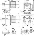 электродвигатель асинхронный cht90 s4 b14 kw.1,10 chiaravalli