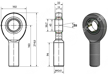 Шарнирный наконечник SAL40ES ISB