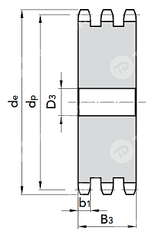 звездочка без ступицы под расточку для цепи 10b-3 z=47 npt