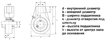 Подшипниковый узел UCHA 205 (UCECH 205) NPT