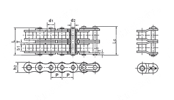Цепь роликовая 10A-1 (ASA50-1) PIZZIRANI
